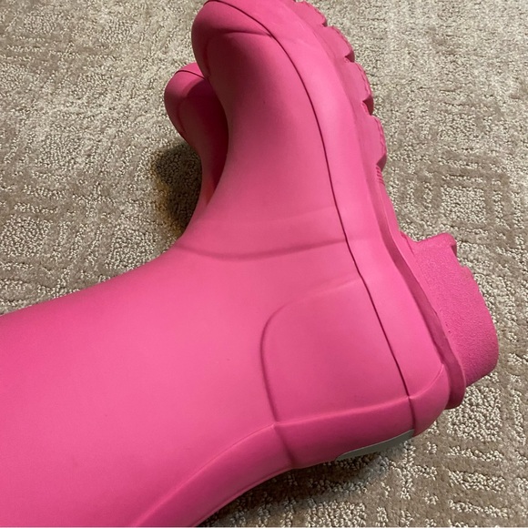{Hunter} Original Short Rain Boots | Matte Pink ~ Size 5 - Picture 13 of 16